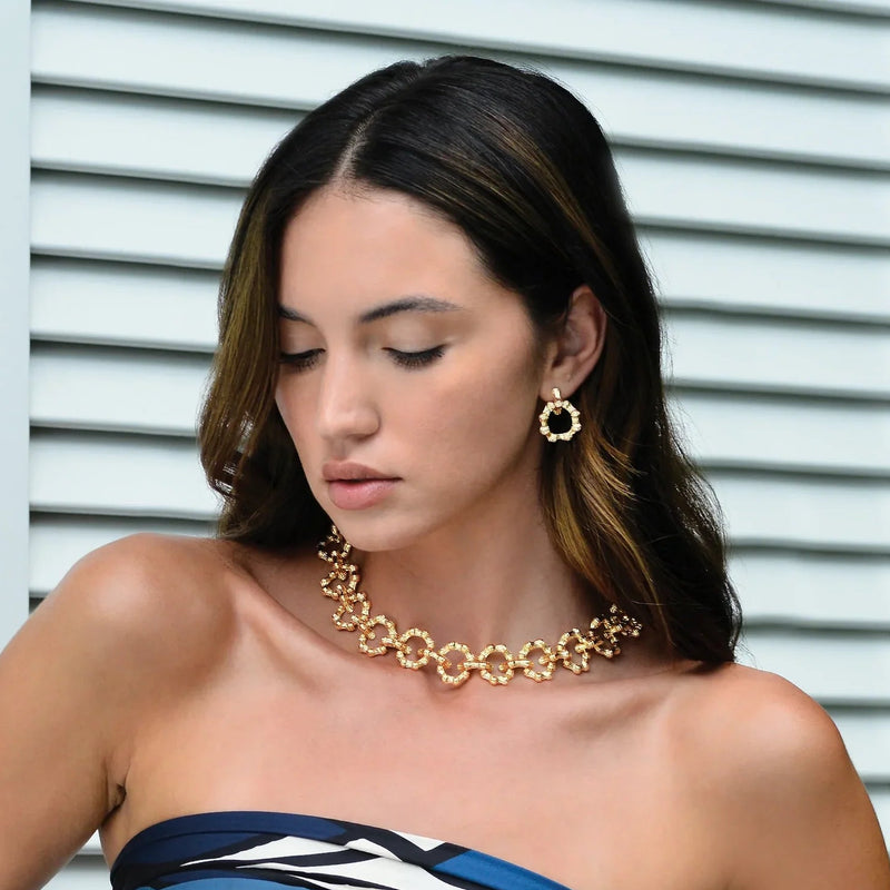 Bamboo Double Hoop Earrings