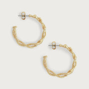 Coral Hoop Earrings