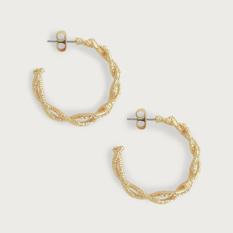 Coral Hoop Earrings