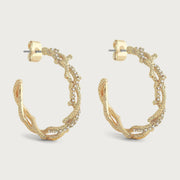 Coral Hoop Earrings