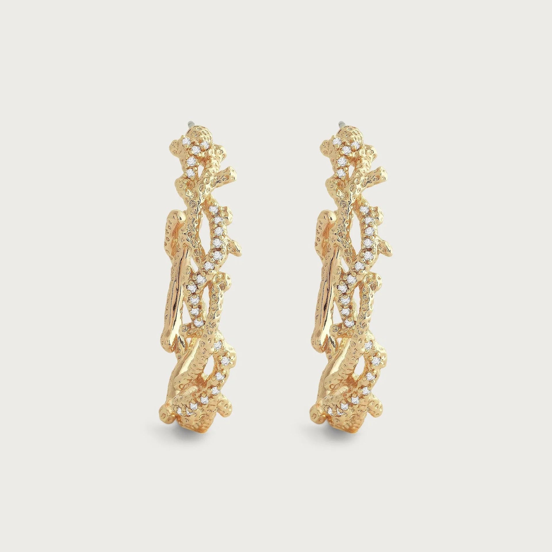 Coral Hoop Earrings
