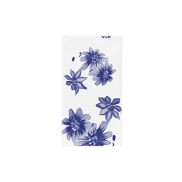 Papersoft Napkins Blue and White Floral Guest Towels, Pack of 20
