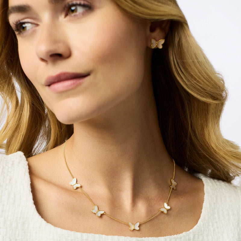 Papillon Gold Delicate Station Necklace
