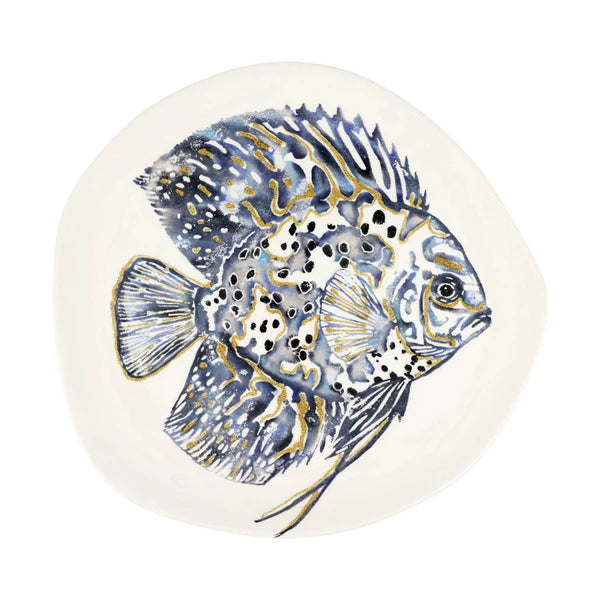 Reef Discus Fish Oblong Round Platter