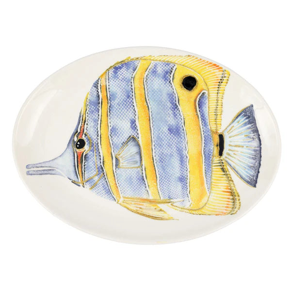 Reef Butterfly Fish Oval Platter