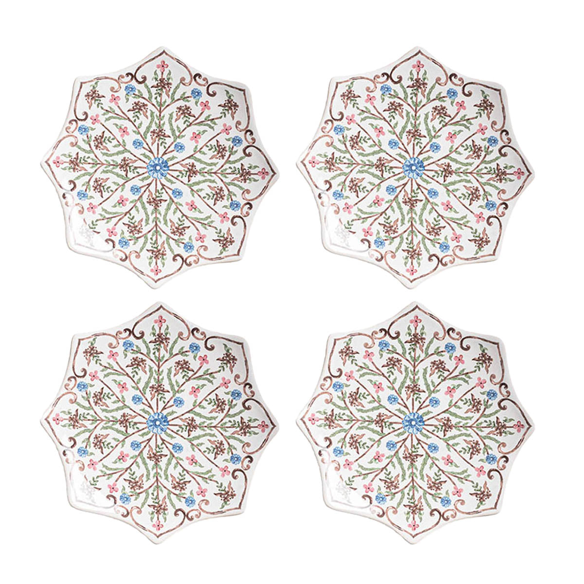 Villa Seville Scalloped Side/Cocktail Plate, Set of 4