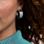 Savoy Silver Hoop Earring