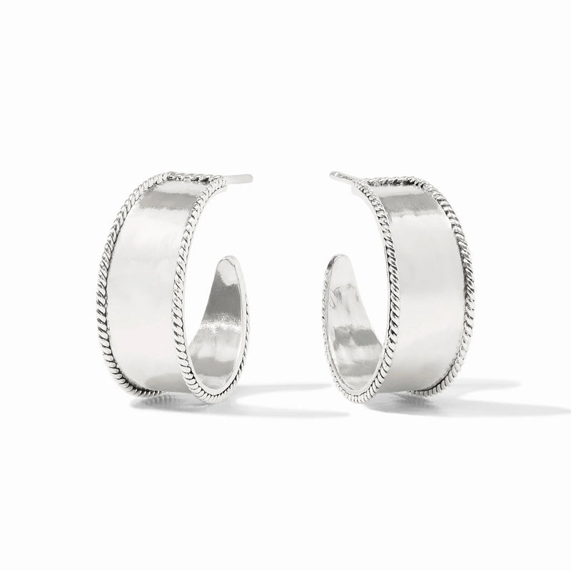 Savoy Silver Hoop Earring
