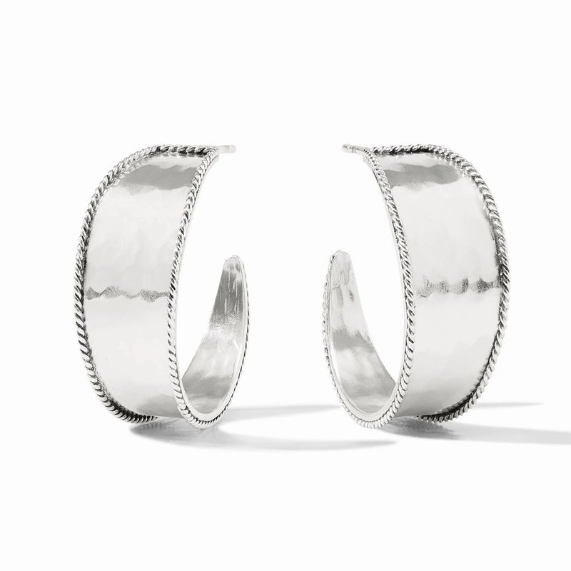 Savoy Silver Hoop Earring