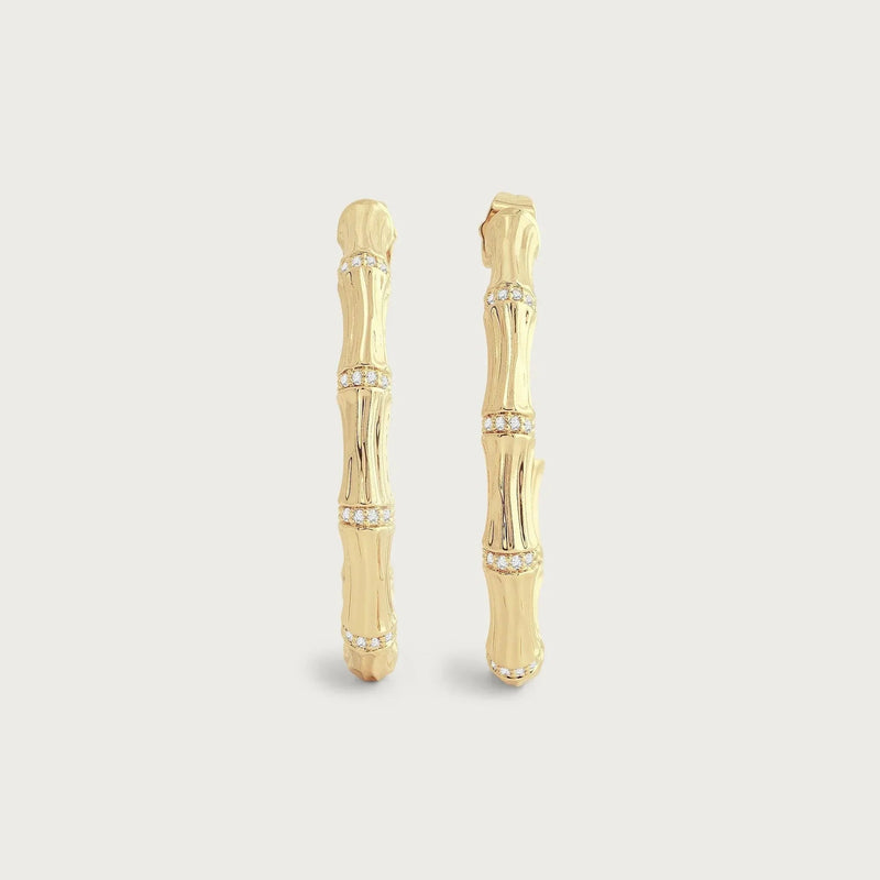 Bamboo Single Hoop Earrings