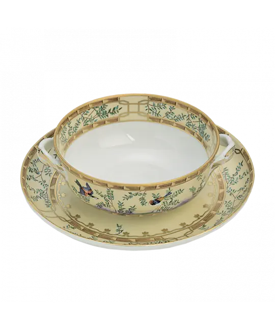 Ching Garden Cream Soup & Saucer