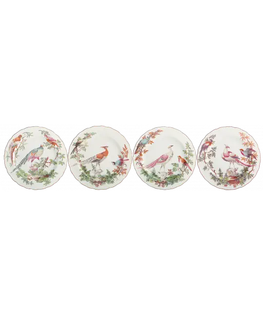 Chelsea Bird Dessert Plates, Set of 4