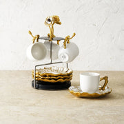 Anemone Demitasse Set with Stand