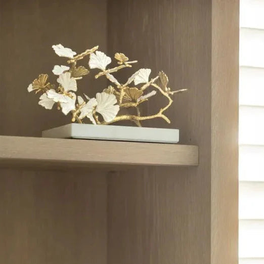Butterfly Ginkgo Gold Decorative Object