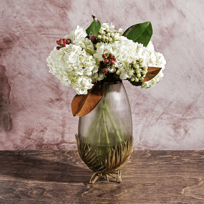 Palm Glass Vase, Medium