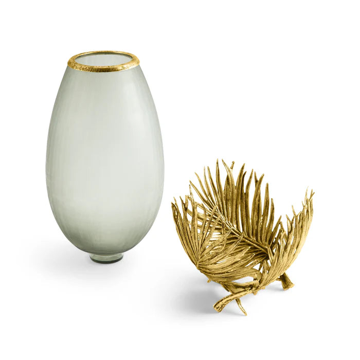Palm Glass Vase, Medium