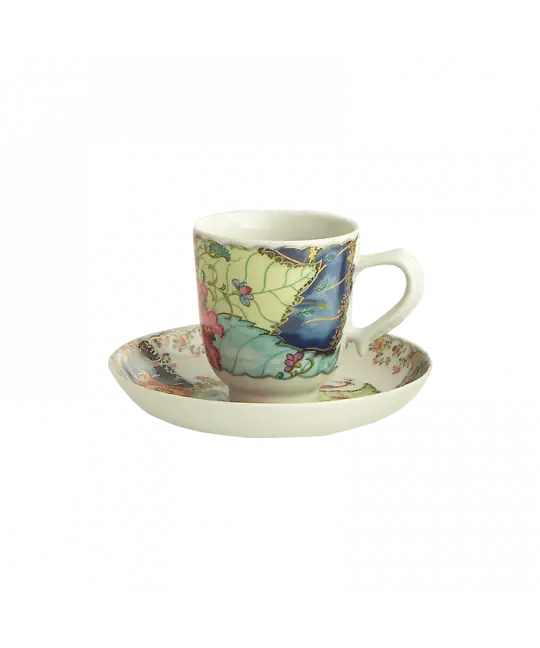 Tobacco Leaf Demitasse Cup & Saucer